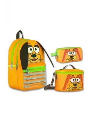 Ümit Çanta Cennec Erkek Çocuk Sarı Sallanan Kulaklar 3lü İlkokul Çanta Seti