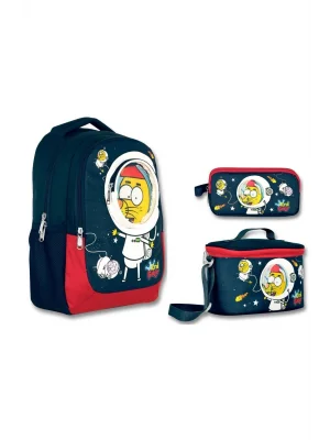 Kral Şakir 3 Boyulı Astranot 3Lü İlkokul Çanta Seti - Erkek Çocuk