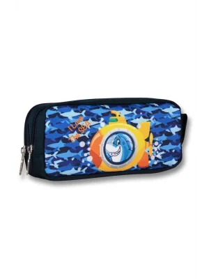 Cennec Mavi Sarı Balina KALEM ÇANTASI