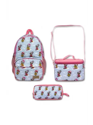 Turkuaz Pembe Sırt Çanta Seti Kız Çocuk