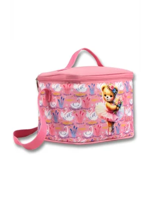 Ümit Çanta 5001 Isı Yalıtımlı Kız Çocuk (Balerin Ayıcık Baskılı, Pembe Renkli) Beslenme Çantası