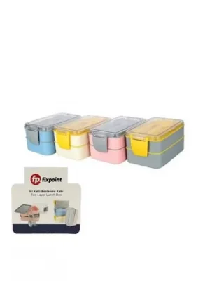 FIXPOİNT İKİ KATLI BESLENME KABI 900ML P-1988 (48)