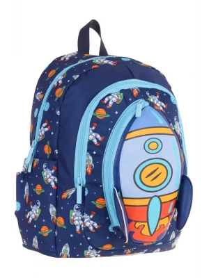 Kids Üç Gözlü (Erkek Çocuk) Okul Sırt Çantası (Roket Detaylı) - L5260