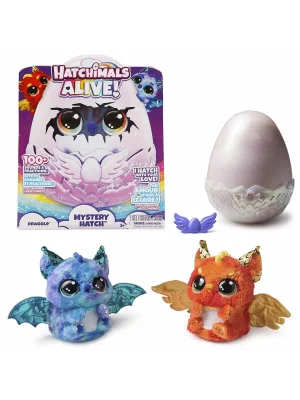 69282 Sun- Sesli Ve Işıklı Hatchimals Alive Mystery Hatch Draggle İnteraktif Peluş Sürpriz Yumurta