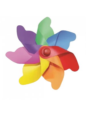 7 Kanat 30 CM Gök Kuşağı Rüzgar Gülü