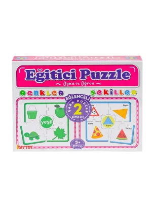 7194 Çark Puzzle Renkler Şekiller -dıytoy