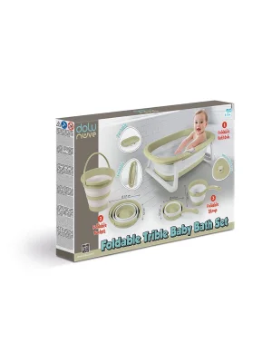 7272 Katlanabilir 3lü Bebek Banyo Seti  Eco -yeşil