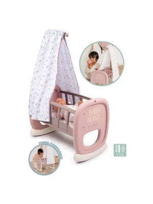 7600220373 Smoby Baby Nurse Oyuncak Bebek İçin Sallanan Beşik Oyun Seti +18 Ay