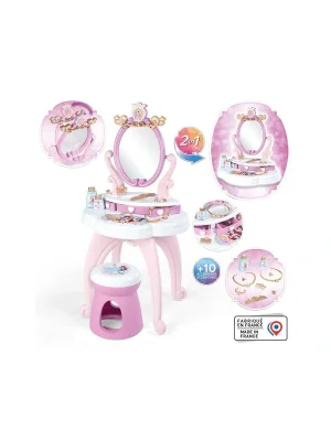 7600320250 Smoby Disney Prensesleri 2si1 Arada Güzellik Masası Oyun Seti