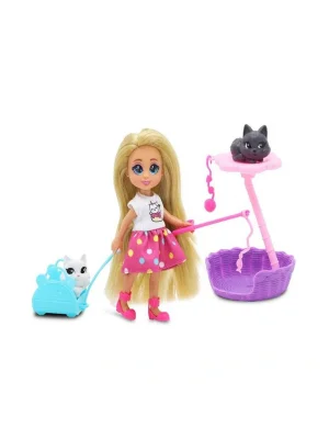 81125 Sun-fnv-mnk-f-dreameez Mini Bebek Ve Kedi Seti