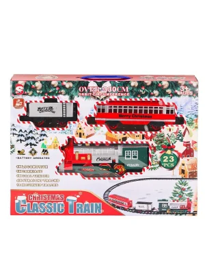 8513a Işıklı Dumanlı Yılbaşı Tren Seti -karsan Oyuncak