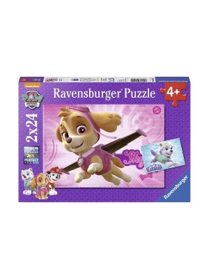 91522 Paw Patrol Skye Ve Everest 2x24 Parça Ravensburger Puzzle