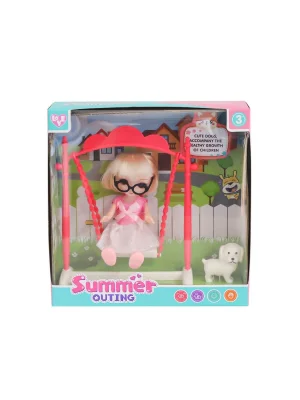 925-141 Salıncaklı Köpekli Bebek Oyun Seti -karsan