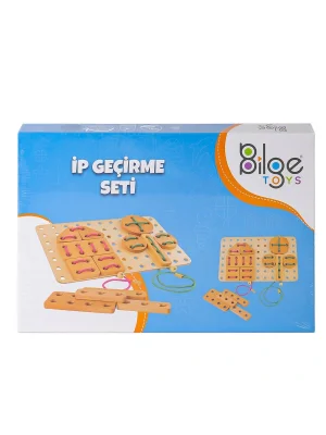 Blg-111 Ahşap İp Geçirme Oyun Seti