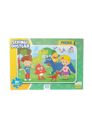Cafrm-5121-5122 Sevimli Dostlar Frame Puzzle 24 Parça