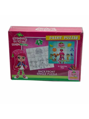 Ck7880 Çilek Kız  Boyamalı  Puzzle -utku