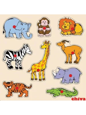 Cs-1009 Safari Hayvanları Ahşap Yapboz