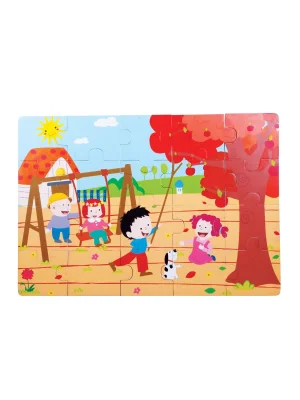 Cs-1277 Sonbahar  Ahşap Yer Puzzle