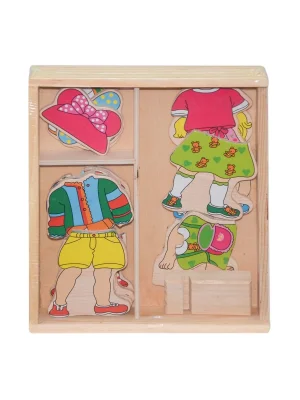 Cs-6817 Ahşap Elbise Giydirme Oyunu -chiva