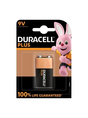 Duracell Alkali Plus Ekstra Ömürlü MN1604/6LR61 E-Blok 9V (1li Paket)