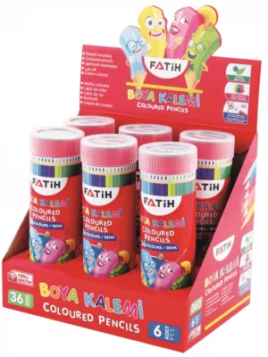 FATİH KURUBOYA TÜPLÜ 36 RENK TAM BOY+KALEMTRAŞ