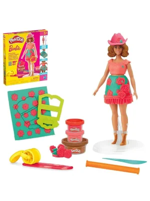 G1360 Play-doh Barbie Çiçek Desenleri Ve Püsküller Hamur Oyun Seti +3 Yaş