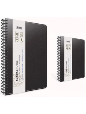 Gıpta Sunday Notes İplik Dikiş Deri Kapak Defter 17x24 Cm 140 Yaprak Çizgili