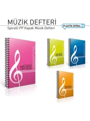 GIPTA MÜZİK DEFTERİ A4 40YP SPR.REH.ÇİZG