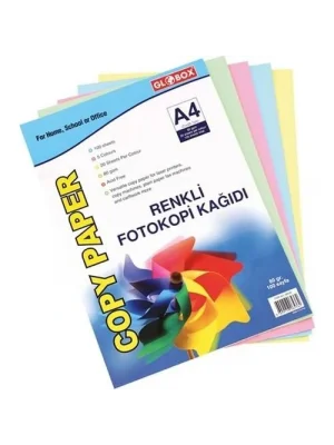 GLOBOX FOTOKOPI KAGIDI RENKLI SMART A4 100 LU