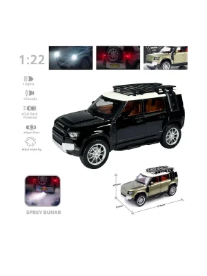 Hcl-510a Çek Bırak 1:22 Sesli Ve Işıklı Buharlı Df Metal Jeep