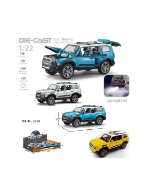 Hcl-521a Çek Bırak 1:22 Sesli Ve Işıklı Buharlı Metal Jeep