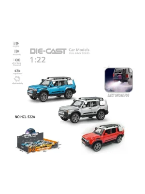 Hcl-522a Çek Bırak 1:22 Sesli Ve Işıklı Buharlı Off-road Metal Jeep
