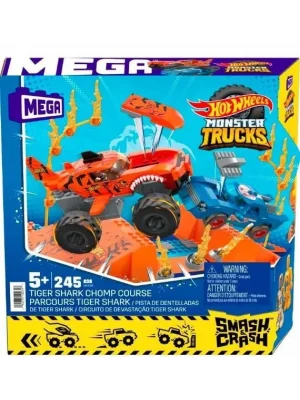 Hkf88 Mega™ Hot Wheels® Smash N Crash Tiger Shark Çarpışma Seti 245 Parça +5 Yaş