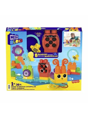 Hkn44 Mega Bloks® Hareketli Duyusal Gelişim Tırtılı 30 Parça +1 Yaş