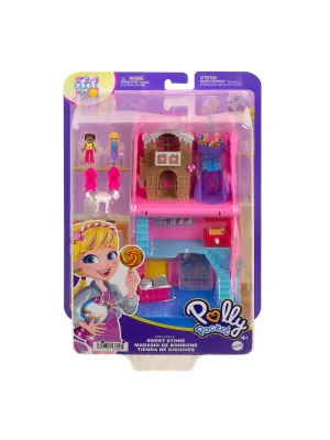 Hnb03 Polly Pocket Pollyville Şeker Dükkanı Oyun Seti