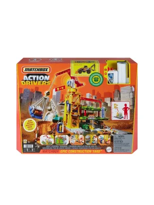 Hpd63 Matchbox Aksiyon Sürücüleri Muhteşem İnşaat Alanı Oyun Seti