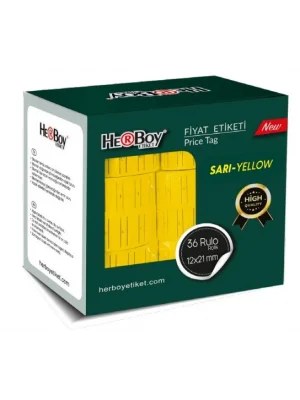 HRB-141 HERBOY SARI FİYAT ETİKETİ 12x21- 36 ADET