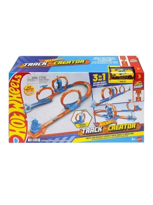 Jdw39 Hot Wheels Track Creator Triple Loop Speed Kit