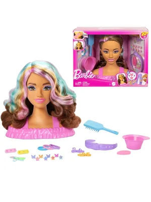 Jfg82 Barbie Saç Tasarımı Büstü - Kahverengi Saçlı