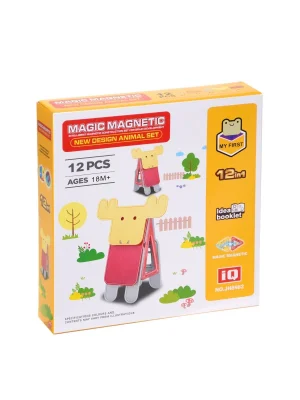 Jh8982 Magnetik Stem Geyik Block 12 Pcs