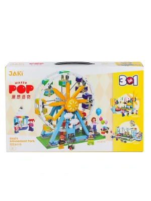 Jk2180 Jaki Block Sissinin Eğlence Parkı 3in1 - 1107 Parça Yapım Seti
