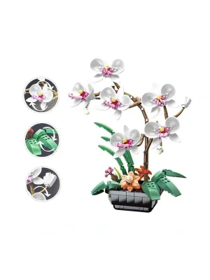 Jk29012 Jaki Beyaz Orkide Saksıda 581 Parça Block Oyuncak