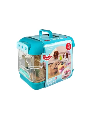 Jnd-6806 Hareketli Köpek Ve Işıklı Sesli Şeffaf Kafes Seti -vardem Oyuncak