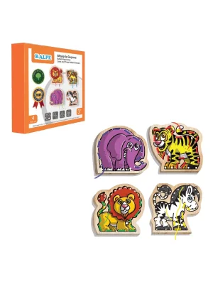 Kal-1019-1020 Chiva, Ahşap İp Geçirme- Safari Hayvanlar