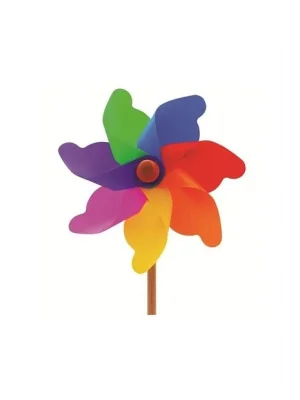 Kardeşler 25 Cm.çap Plastik 7 Kanatlı Bahçe Boyu Rüzgar