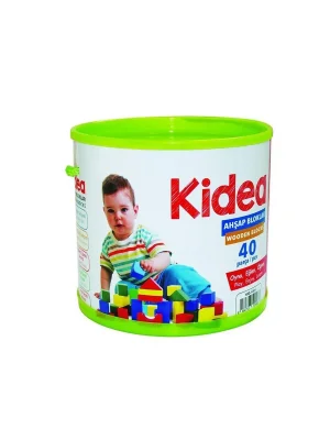 Kıd-1001 Ahşap Bloklar 40 Parça