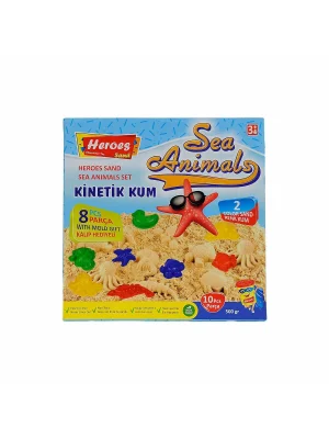 Kum-040 500gr Heroes Kinetik Kum Deniz Hayvanlı Kalıplı Set