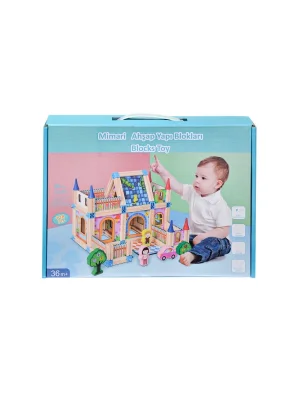 Kzl-2102102 Ahşap Mimari Yapı Blokları 128 Parça