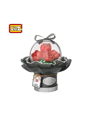 Lz-1300 Loz Ledli Kırmızı Gül Buketi 305 Parça Block Oyuncak