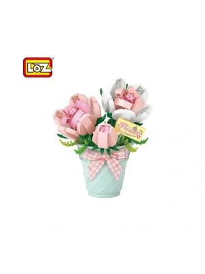 Lz8836 Loz Saksılı Gül 230 Parça Block Oyuncak